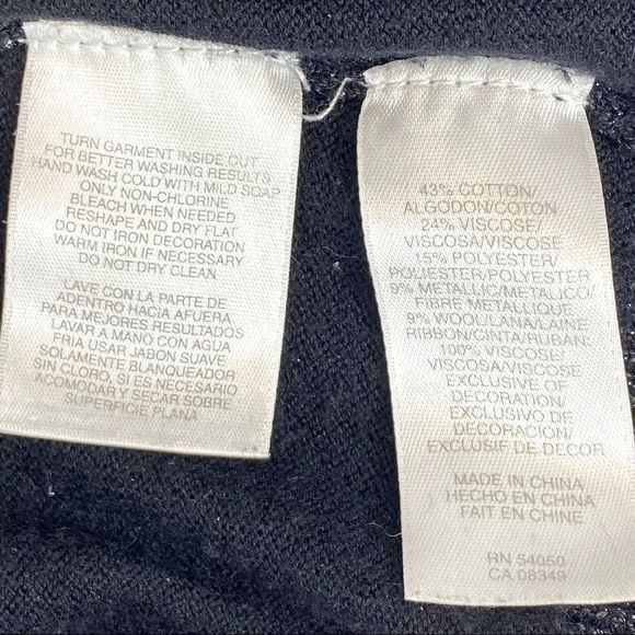 Jones NY black jeweled neck sleeveless sweater - M - Picture 9 of 12